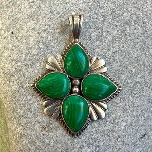 Malachite Sterling Silver Pendant